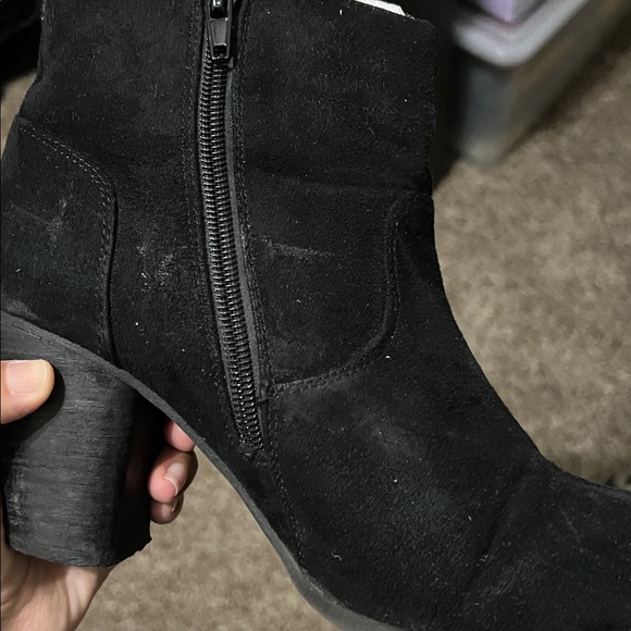 Madden Girl Black Ankle Booties with Fringe - Picture 7 of 8